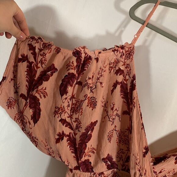 Topshop Pink Floral Flowy Romper - Picture 4 of 10